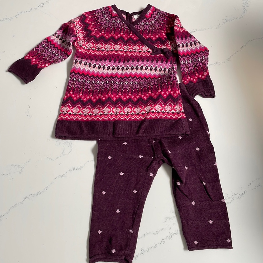 Girls Sweater Set with Matching Hat